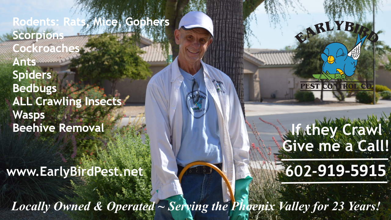 Early Bird pest control exterminator North Scottsdale Arizona