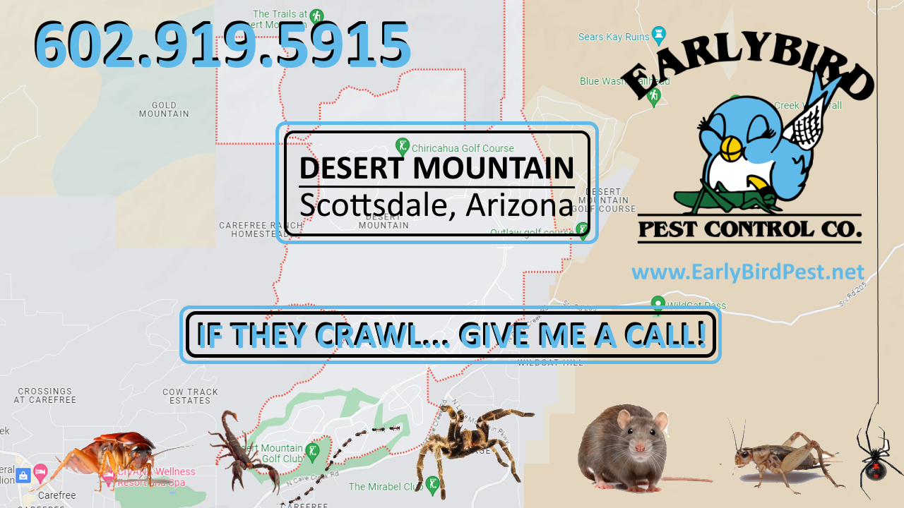 Map of Desert Mountain Development in Scottsdale Arizona and Desert Mountain Pest Control